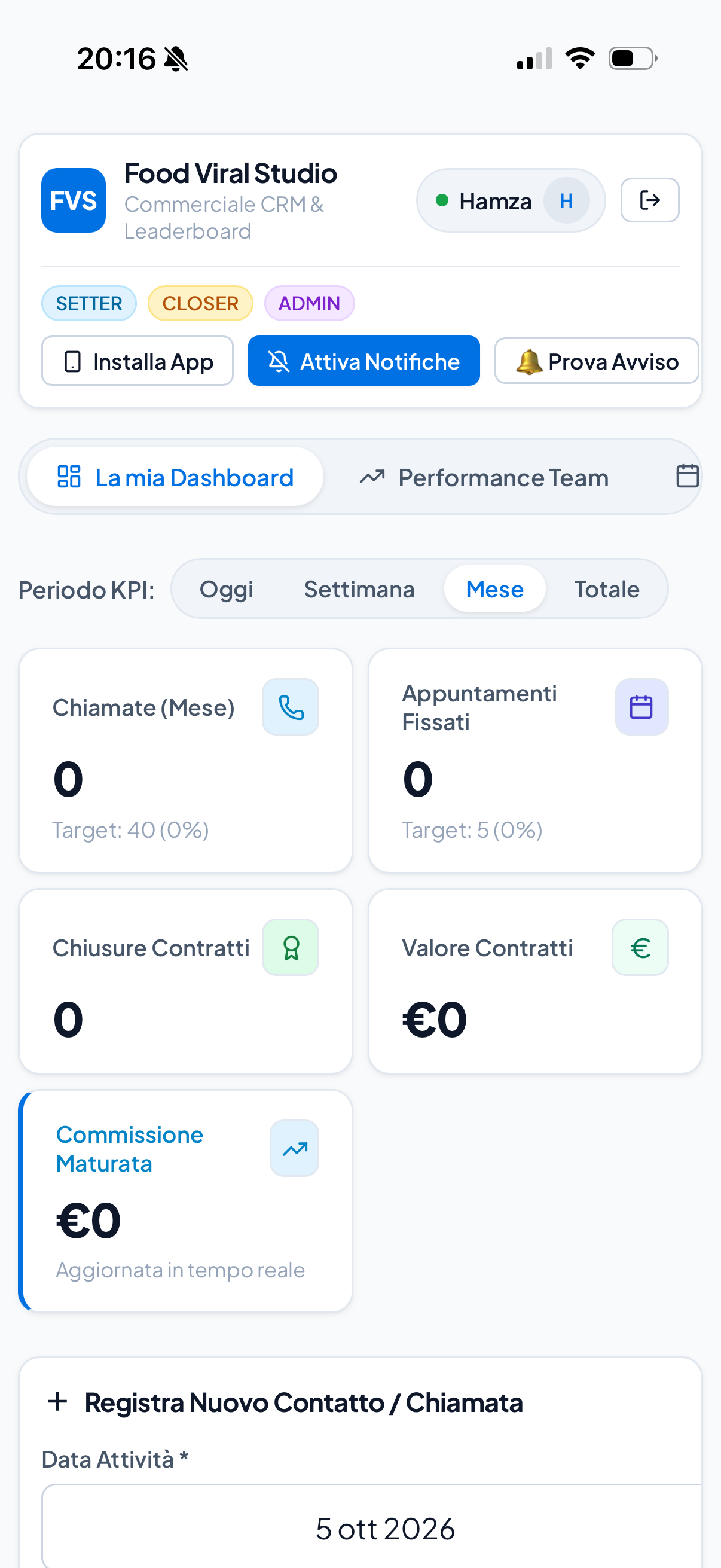 FVS Business OS: Piattaforma Gestionale Rete Commerciale, Contratti e Pipeline